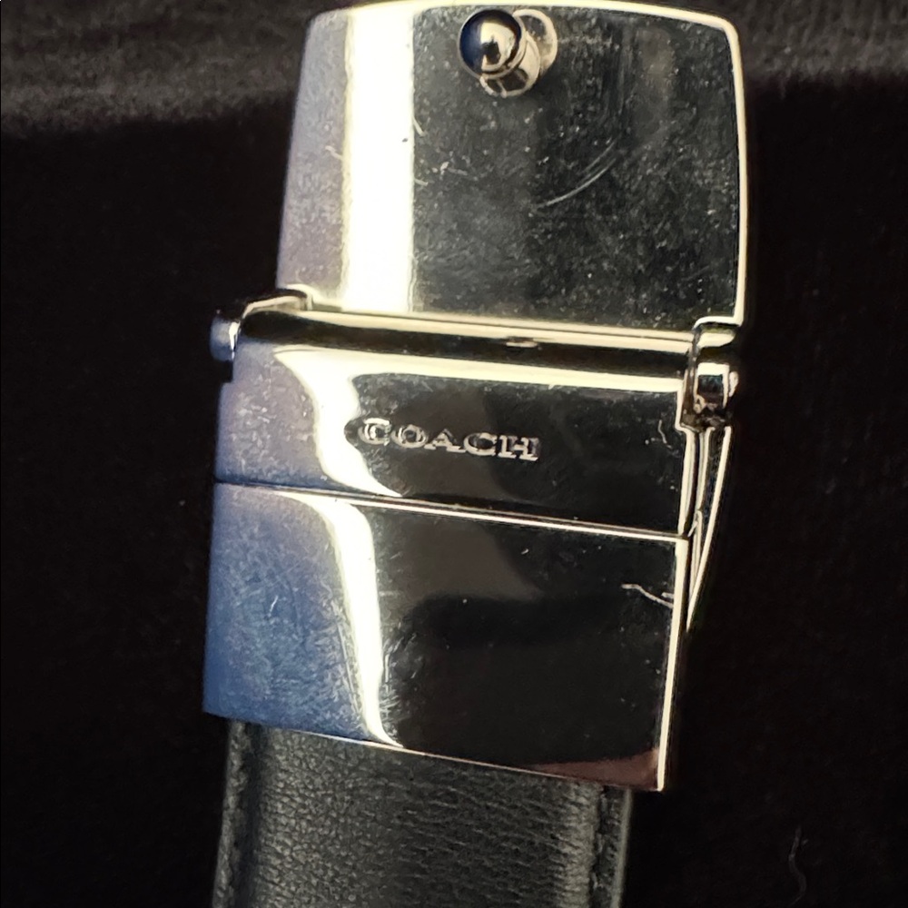 COACH Dress Belt Chrome Buckle - Picture 2 of 5